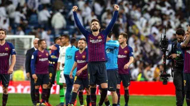 Gerard Pique tras un partido en el Bernabéu / EFE