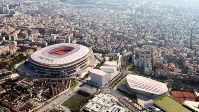 Imagen del futuro Camp Nou y el Palau con el Espai Barça finalizado / FCB