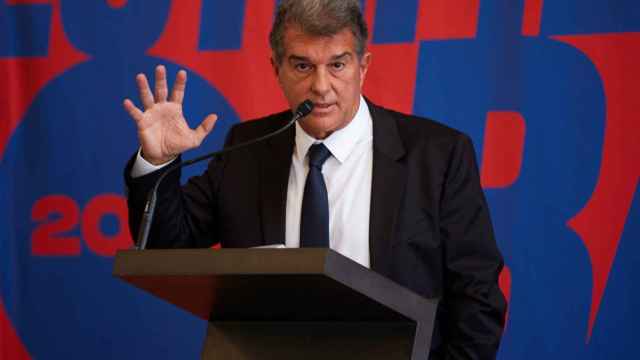 Joan Laporta en el acto de presentación de su candidatura / EFE