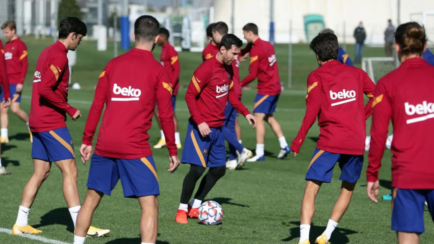 Leo Messi entrenando con el Barça / FC Barcelona
