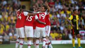 Los jugadores del Arsenal celebrando un gol contra el Watford / Redes