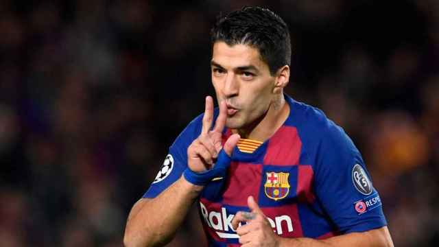 Luis Suárez, celebrando un gol con el Barça | EFE