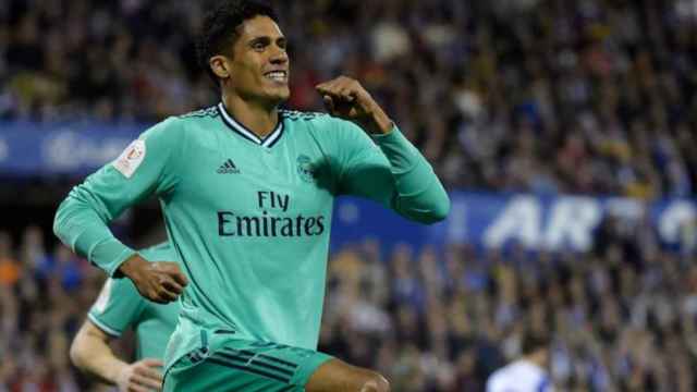 Varane celebra su gol ante el Zaragoza | EFE