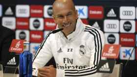 Zidane en una rueda de prensa con el Real Madrid / EFE