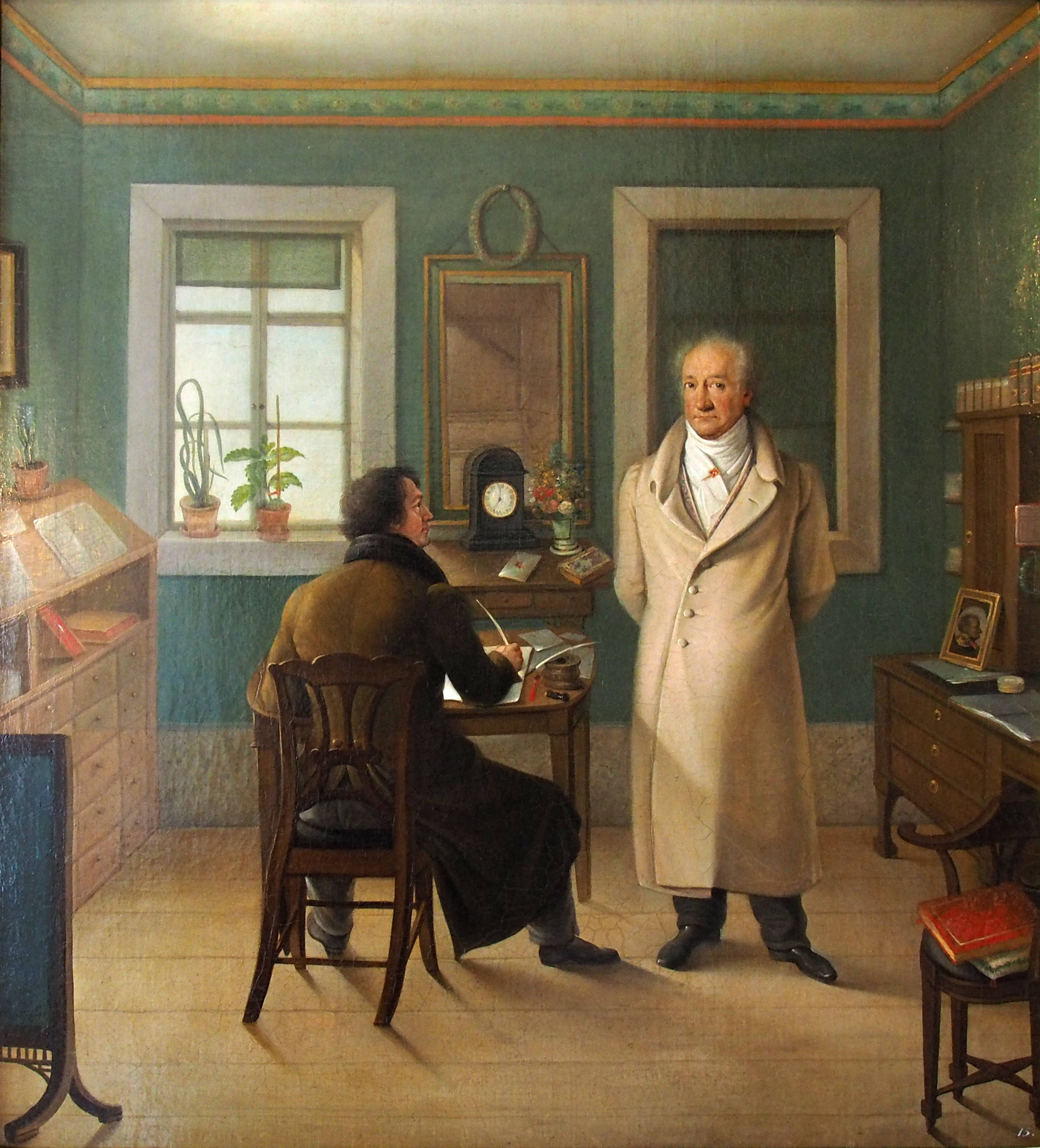 Goethe dictando a un ayudante (1834) / JOHANN JOSEPH SCHEMELLER