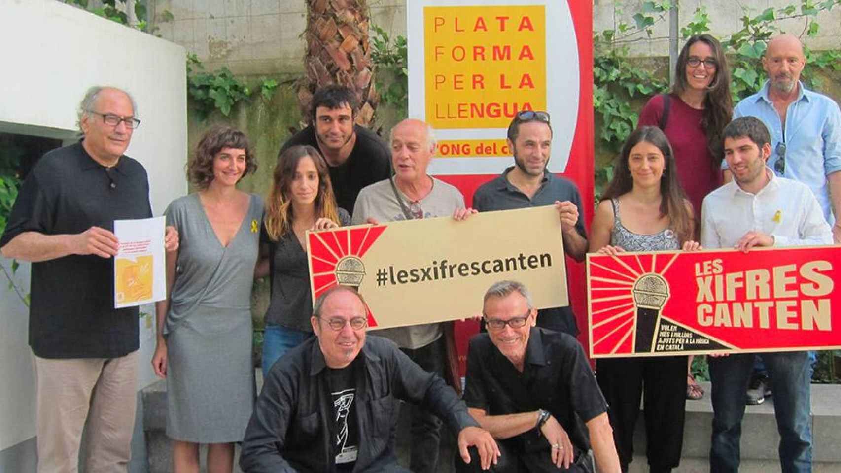 Acto de Plataforma per la Llengua, conocida como la ONG del catalán, a quien el Govern ha encargado un curso para prevenir el maltrato / CG