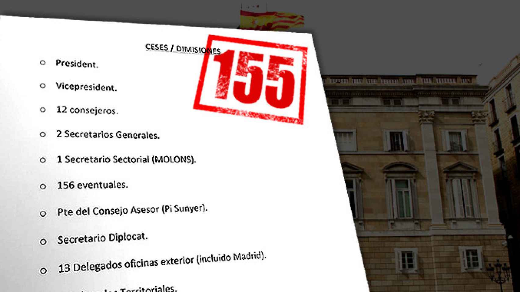 Lista de los altos cargos cesados por el 155 / FOTOMONTAJE DE CG