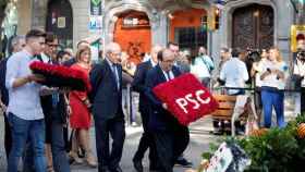 Miquel Iceta, primer secretario del PSC en la ofrenda floral al monumento de Rafael Casanova / EFE