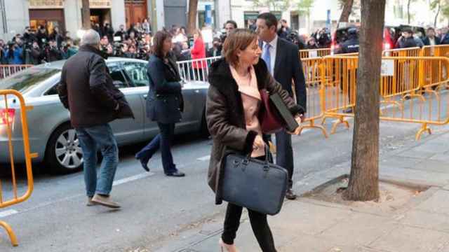 La expresidenta del Parlament, Carme Forcadell, a su llegada al Supremo / CG