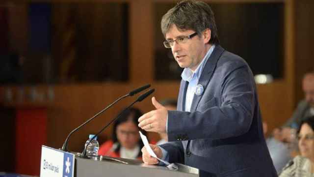 El presidente catalán Carles Puigdemont, en su discurso ante las bases de PDECat / PDECAT