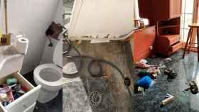 Tres imágenes del piso okupado de Lourdes en Badalona: lo recuperó tras tres años allanado / CG
