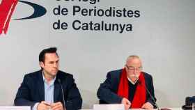 Eduardo Martín, presidente de Unauto, y Josep Maria Goñi, responsable de la patronal de VTC en Cataluña / EFE