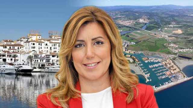 La presidenta de Andalucía, Susana Díaz, con dos puertos deportivos de la comunidad