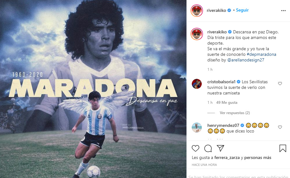 Kiko Rivera despide a Maradona