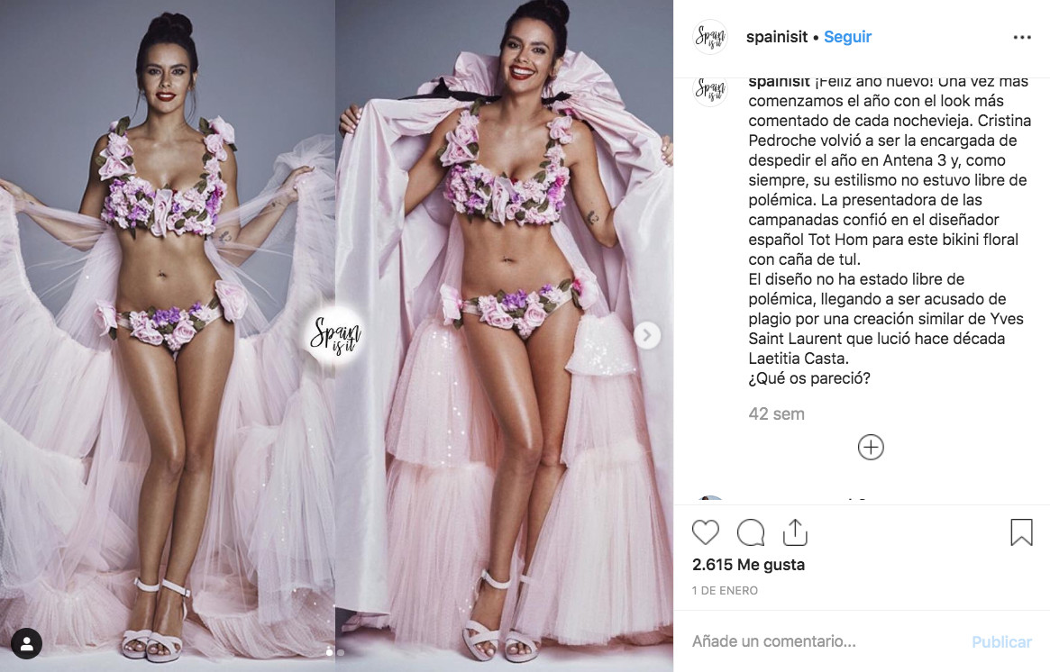 Cristina Pedroche se enfunda en un bikini floreado para despedir el 2018 / INSTAGRAM