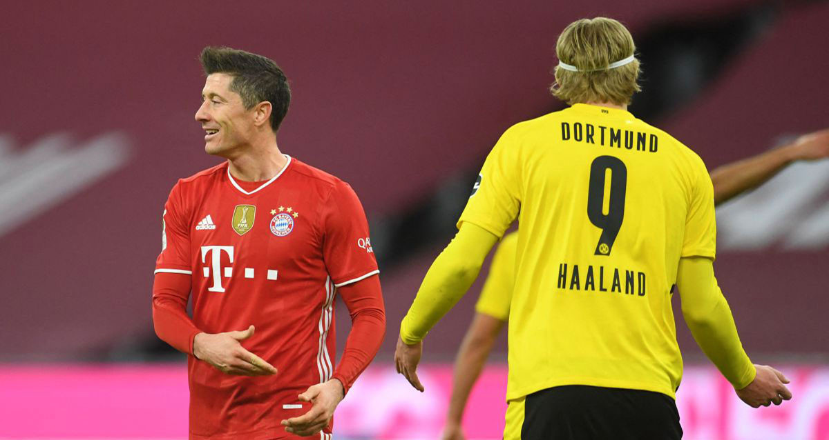 Robert Lewandoski y Erling Haaland, en un Bayern-Dortmund / REDES