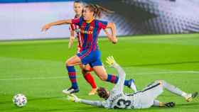 Patri Guijarro marca el primer gol del clásico femenino / FC Barcelona