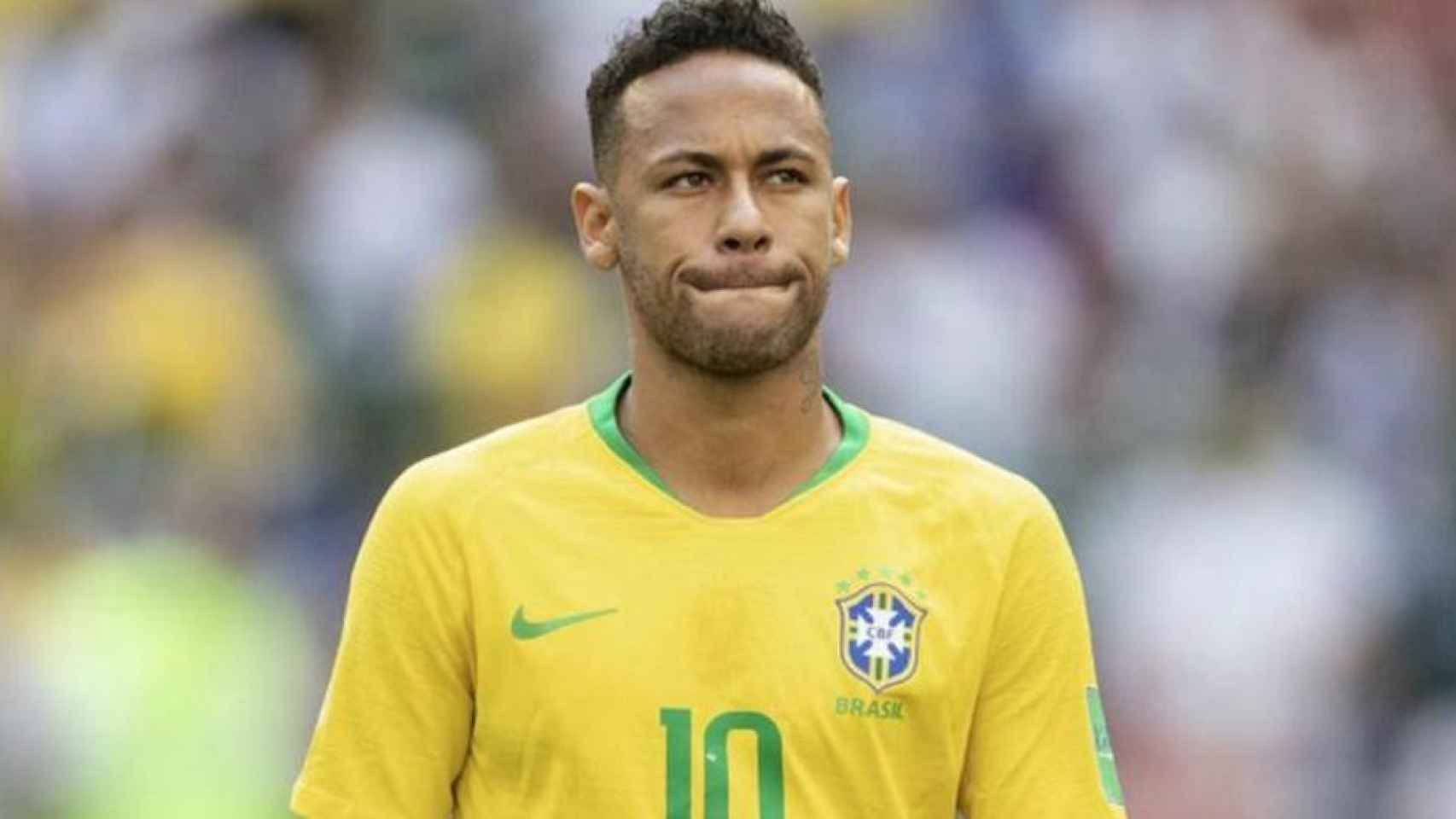 Una foto de Neymar durante un partido con Brasil / Twitter