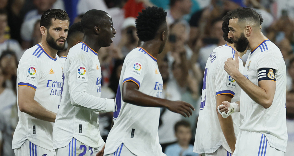 Los jugadores del Real Madrid, celebrando su triunfo contra el Levante / EFE