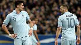 Benzema y Giroud, en la selección francesa | REDES