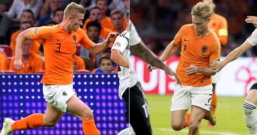 De Ligt y De Jong en un partido con Holanda / EFE