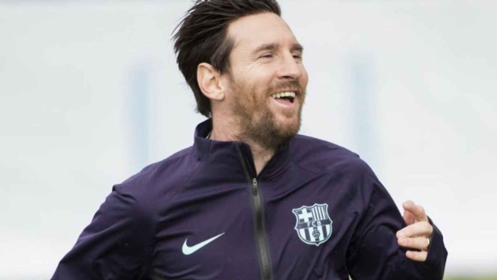 Una foto de Messi en el entrenamiento del Barça / Instagram