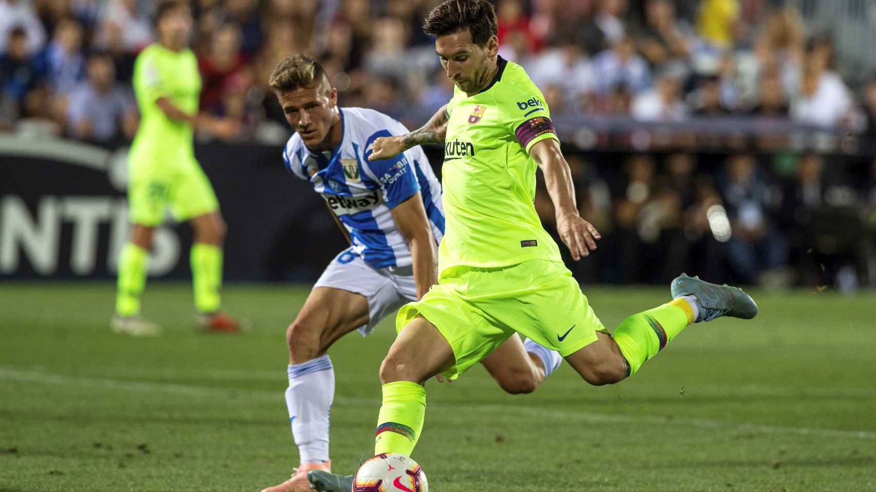 Una foto de Leo Messi durante el partido contra el Leganés / EFE