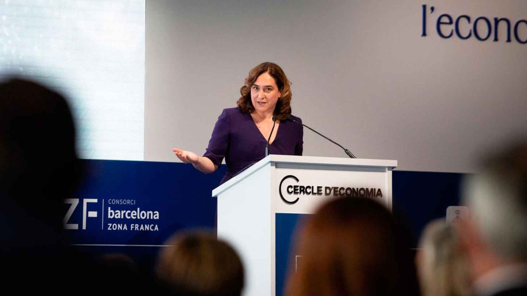 Ada Colau, alcaldesa de Barcelona, en las jornadas del Círculo de Economía en Barcelona / EP