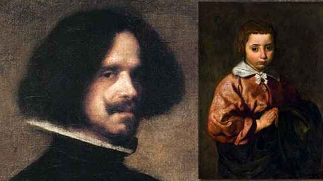 Autoretrato de Diego de Velázquez junto al lienzo inédito que se subastará el próximo martes / FOTOMONTAJE DE CG