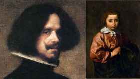 Autoretrato de Diego de Velázquez junto al lienzo inédito que se subastará el próximo martes / FOTOMONTAJE DE CG