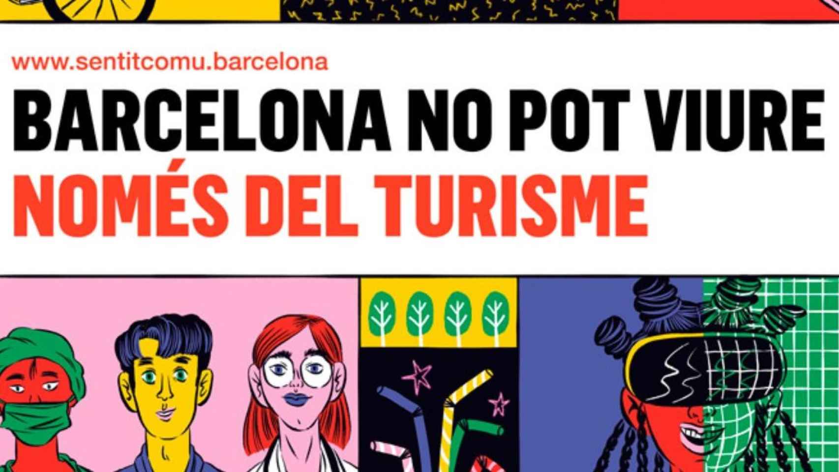 Campaña publicitaria 'Sentit Comú' promovida por Barcelona en Comú