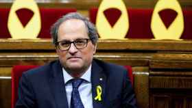 Quim Torra, presidente de la Generalitat de Cataluña en el Parlamento catalán / EFE