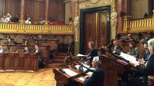 Carina Mejías, de Ciudadanos, en el pleno municipal