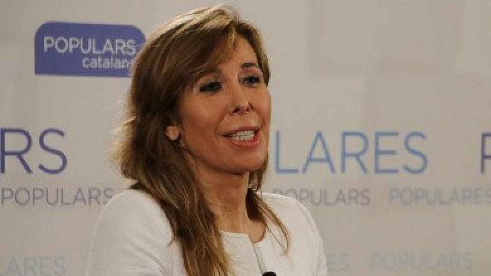 La presidenta del PP catalán, Alícia Sánchez-Camacho, en un acto de su partido este viernes