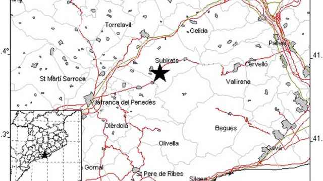 El terremoto que ha sacudido el Alt Penedès y el Garraf ha tenido su epicentro en Subirats / ICGC