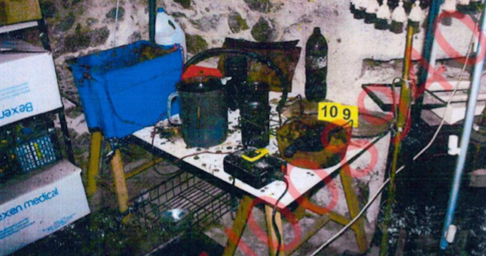 Fotografía de la Guardia Civil sumario con sustancias para fabricar explosivos