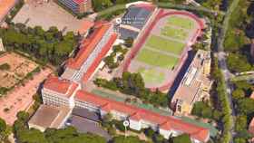 Vista aérea del Liceo Francés de Barcelona.