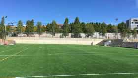Campo de fútbol del colegio masculino La Farga, en Sant Cugat del Vallès.