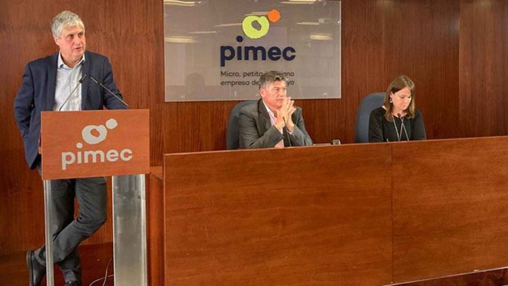 Presentación de la campaña 'Som Industria' de Pimec, en la que han exigido a Torrent un nuevo pacto industrial para Cataluña / PIMEC