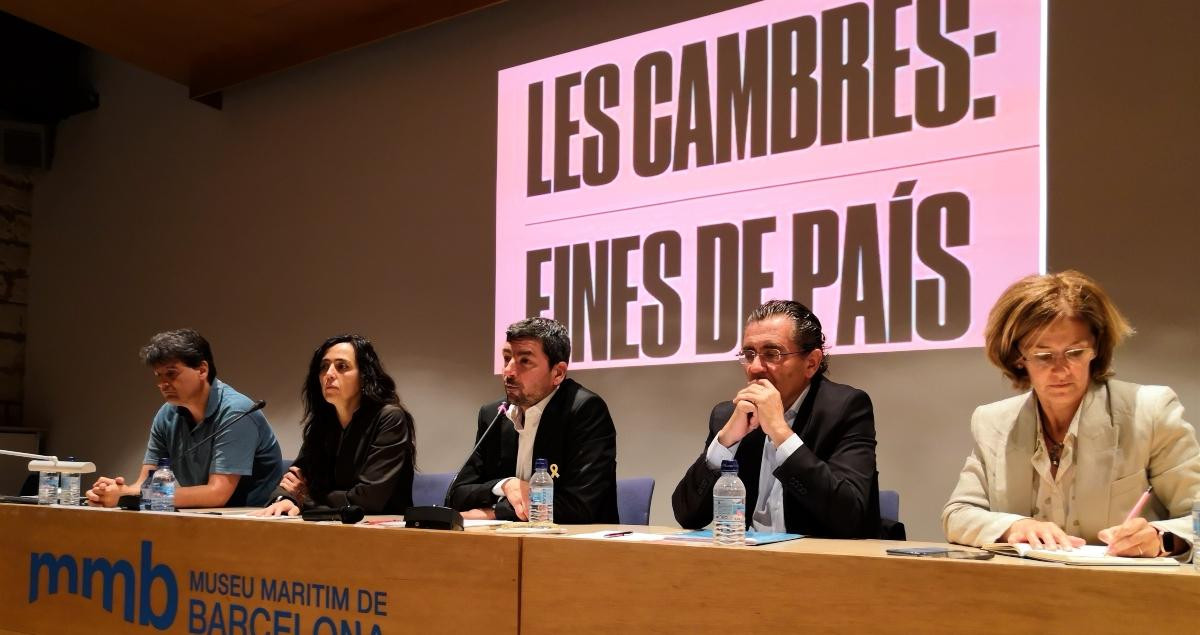 Pere Barrios y Joan Canadell, entre otros miembros de la candidatura 'Eines de País' a las elecciones de la Cambra de Comerç / EP