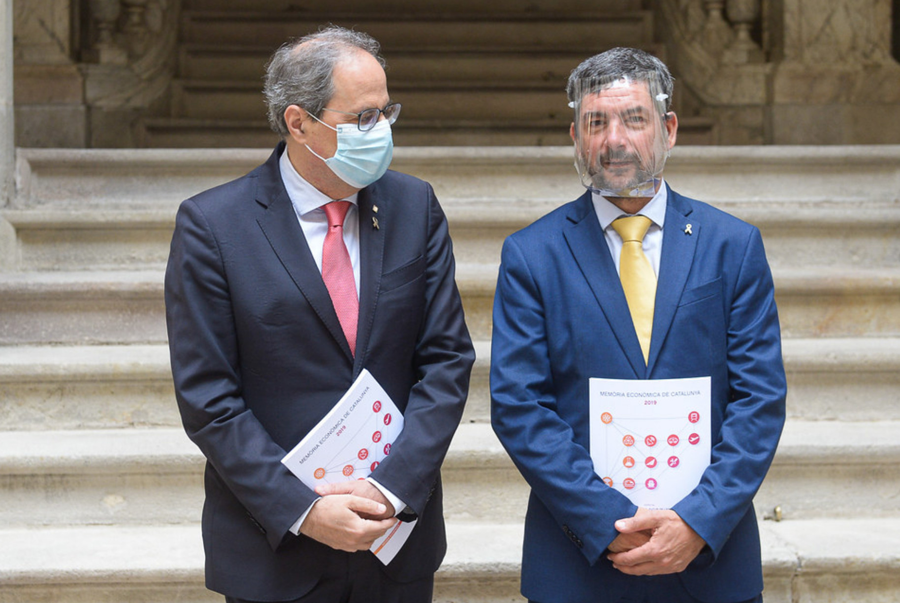 El presidente de la Generalitat, Quim Torra, y el presidente de la Cámara de Comercio de Barcelona, Joan Canadell / CÁMARA BARCELONA