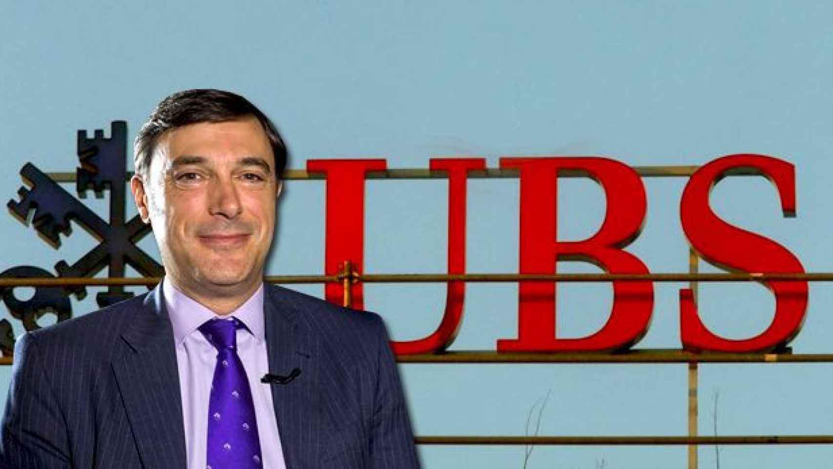 Roberto Ruiz-Scholtes, director de estrategia de UBS España, y una de las sedes de la entidad suiza / FOTOMONTAJE DE CG
