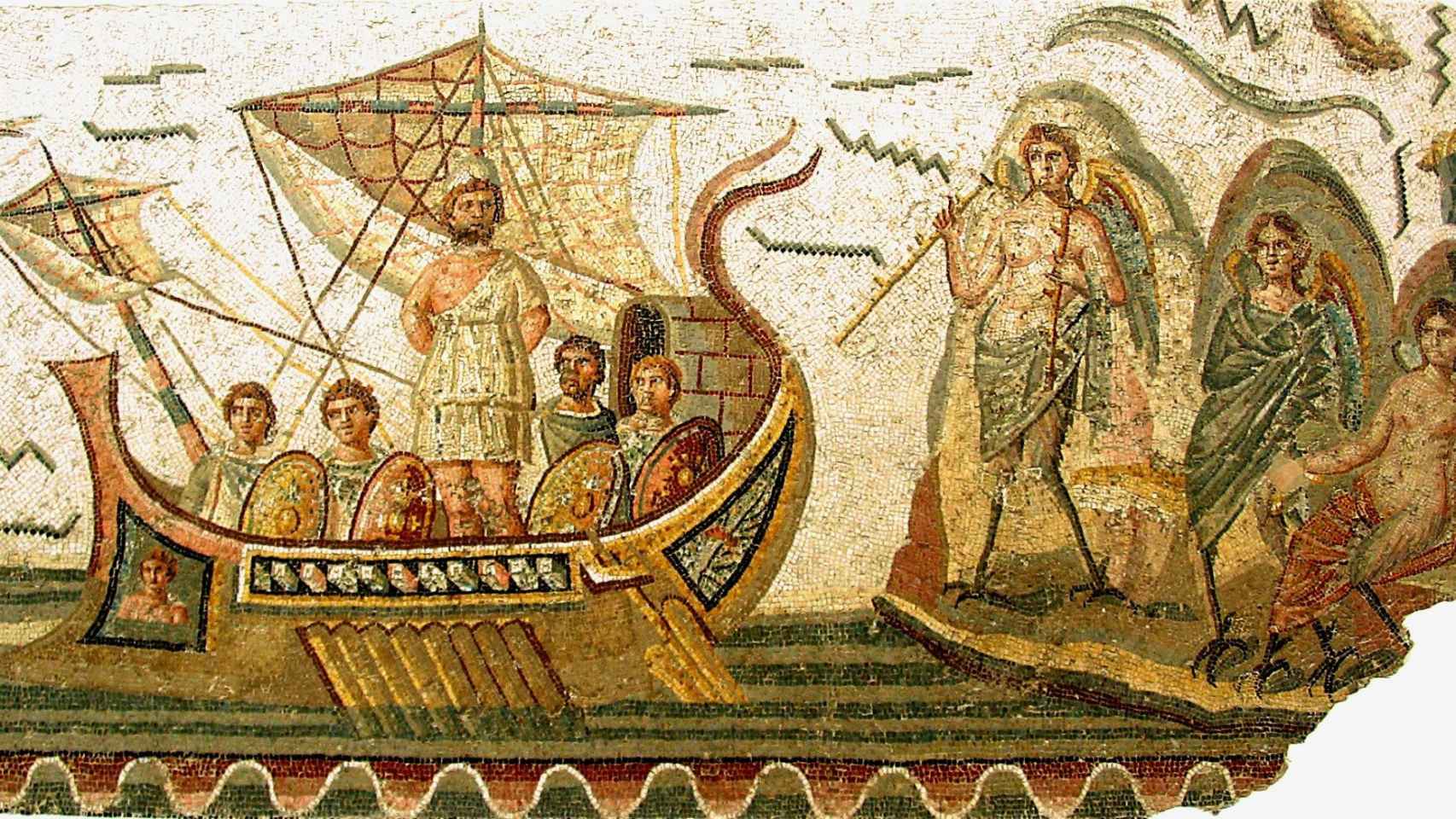 Mosaico de Odiseo y las Sirenas. Túnez, siglo II DC. García Gual lo recomienda