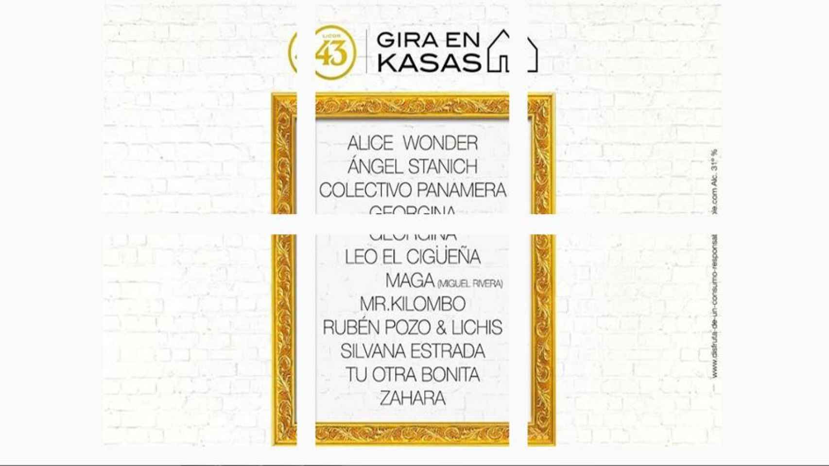 Cartel de 43 Gira en Kasas 2019 / LICOR 43