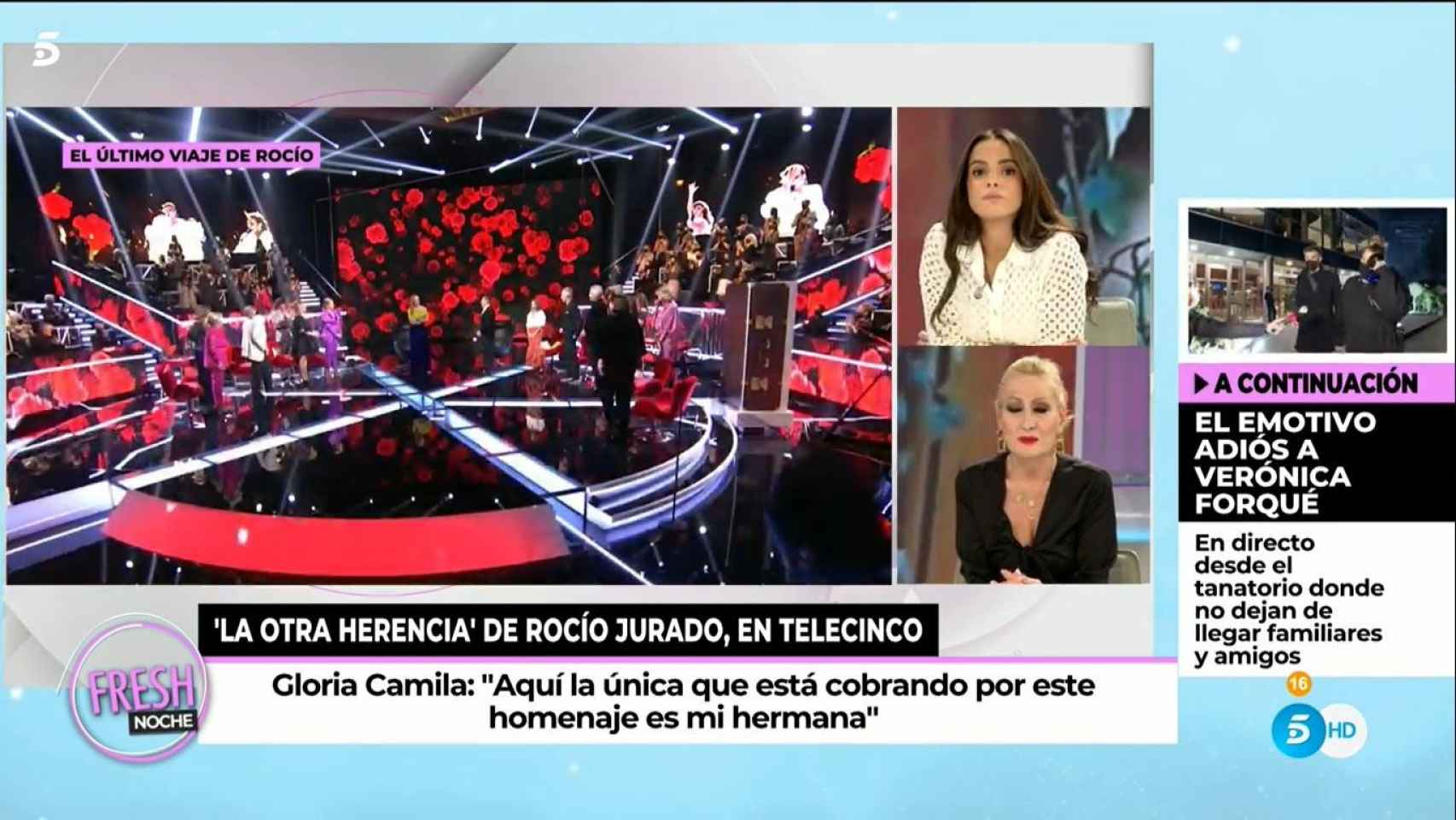 Gloria Camila y Rosa Benito reaccionan a 'El último viaje de Rocío' / MEDIASET