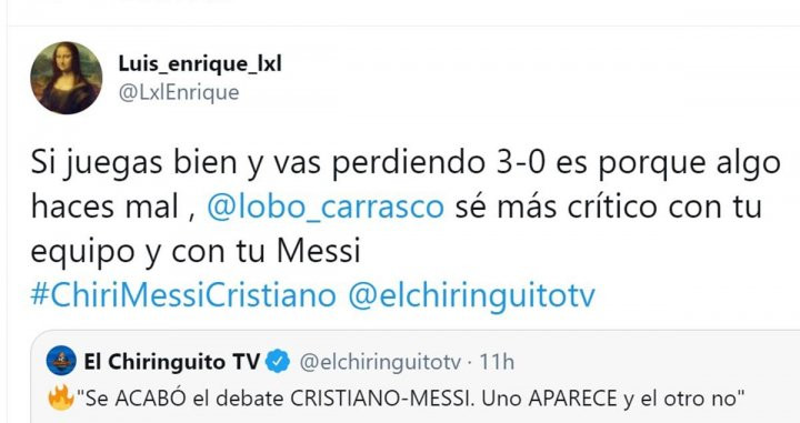 Un internauta critica a Messi en Twitter / Redes