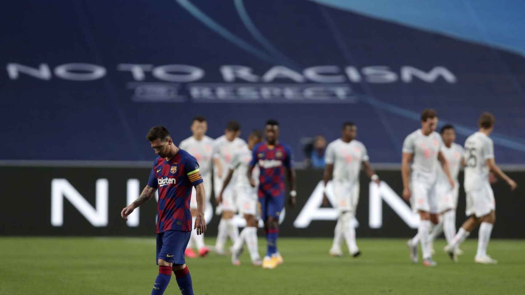 Leo Messi en una imagen contra la Champions / EFE
