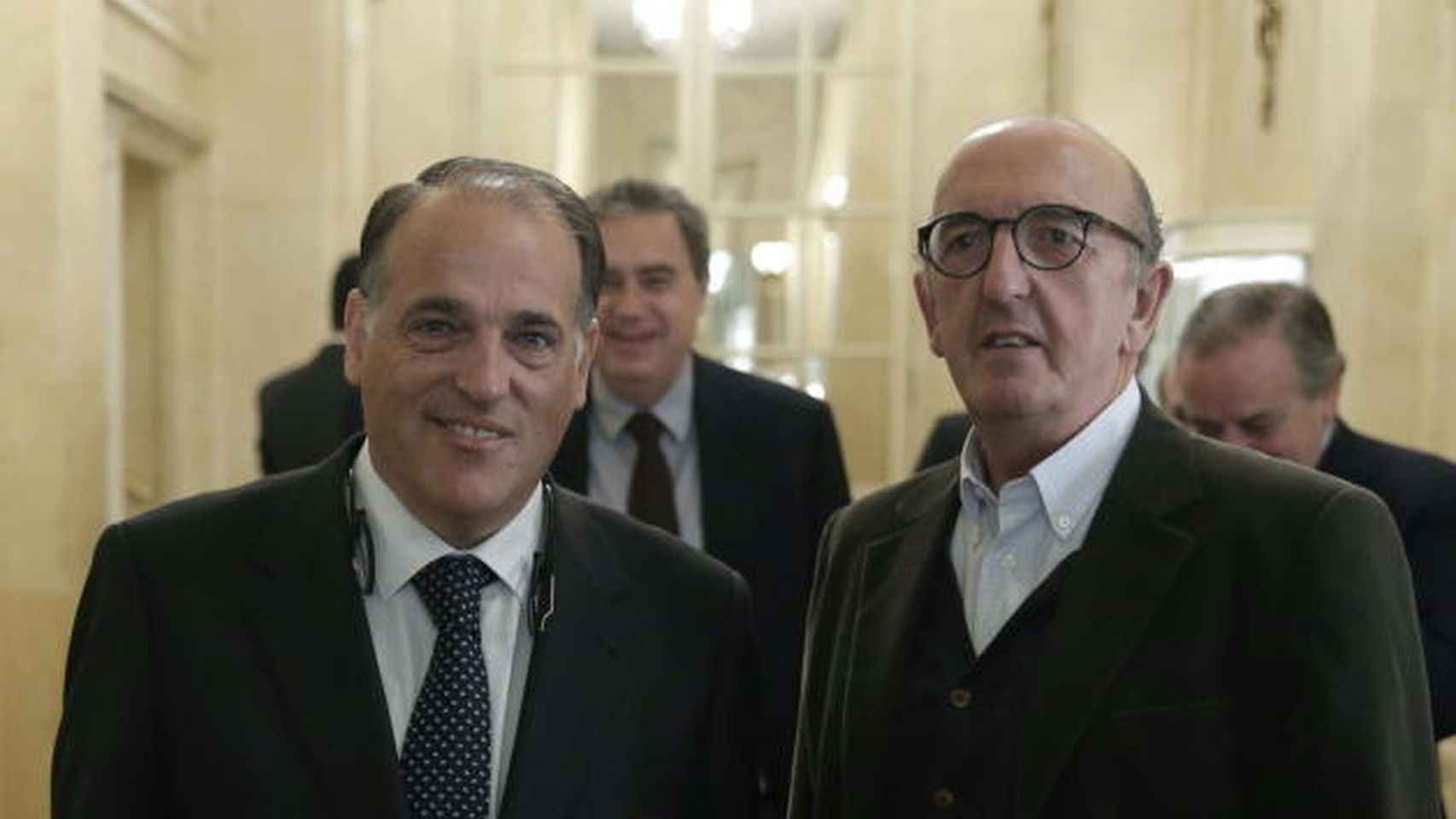 Javier Tebas y Jaume Roures en una imagen de archivo / EFE
