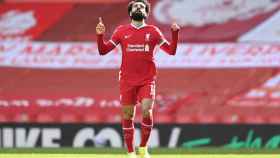 Salah celebra un gol con el Liverpool / REDES