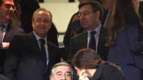 Bartomeu con Florentino Pérez en el Santiago Bernabéu EFE